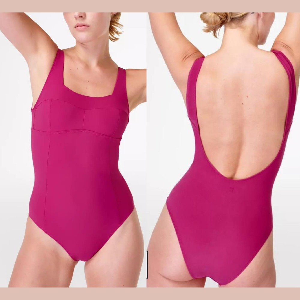 NWT SWEATY BETTY‎ [ 8 US ] Brook Xtra Life One-piece Swimsuit Phlox Pink U1332